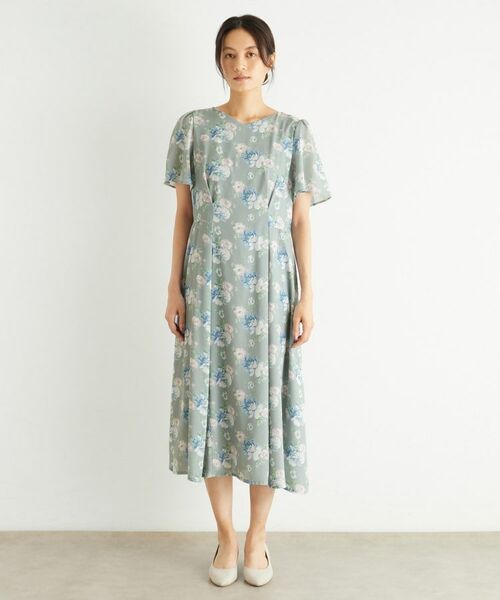 LAURA ASHLEY / ローラ アシュレイ ミニ丈・ひざ丈ワンピース | 【洗える／華やか見え】ブラムウェル柄 シフォンワンピース | 詳細17