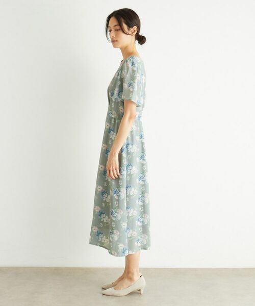 LAURA ASHLEY / ローラ アシュレイ ミニ丈・ひざ丈ワンピース | 【洗える／華やか見え】ブラムウェル柄 シフォンワンピース | 詳細18