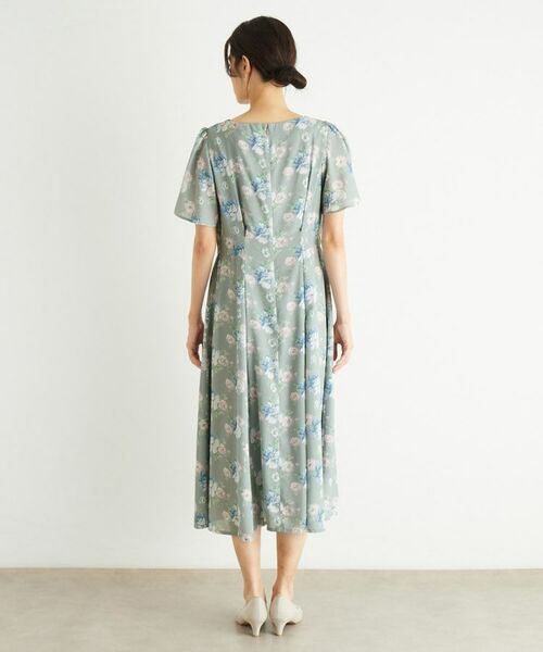 LAURA ASHLEY / ローラ アシュレイ ミニ丈・ひざ丈ワンピース | 【洗える／華やか見え】ブラムウェル柄 シフォンワンピース | 詳細19