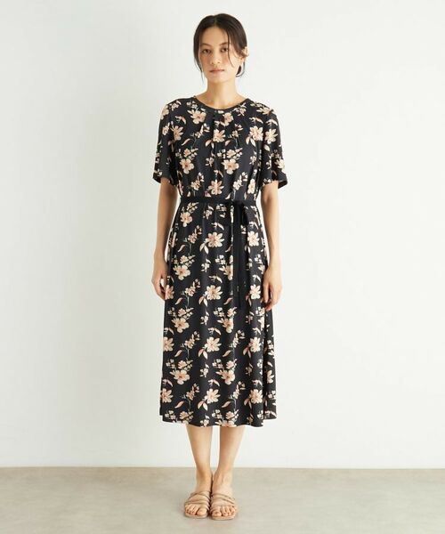 LAURA ASHLEY / ローラ アシュレイ ロング・マキシ丈ワンピース | 【洗える/ジャージ素材/同柄アイテムあり】ミラ柄ワンピース | 詳細5