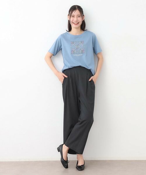 LAURA ASHLEY / ローラ アシュレイ パンツ | 【ストレッチ/ウエストゴム/毛羽立ちにくい】サイロドライギャバ トラウザー | 詳細2