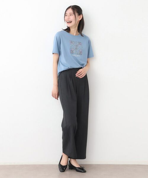 LAURA ASHLEY / ローラ アシュレイ パンツ | 【ストレッチ/ウエストゴム/毛羽立ちにくい】サイロドライギャバ トラウザー | 詳細3