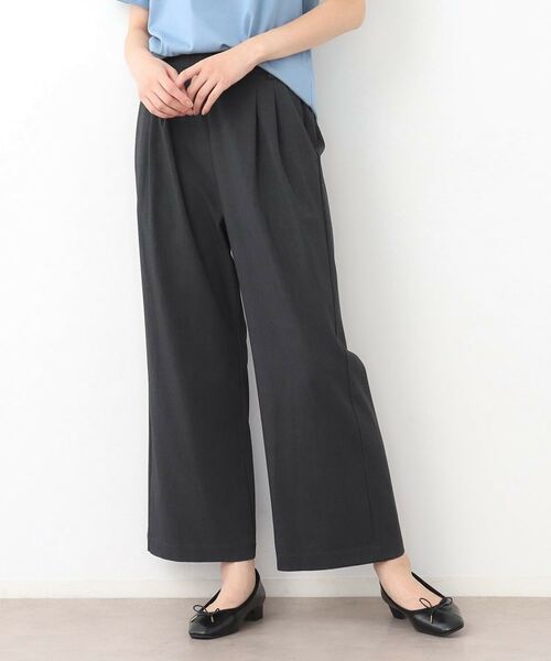 LAURA ASHLEY / ローラ アシュレイ パンツ | 【ストレッチ/ウエストゴム/毛羽立ちにくい】サイロドライギャバ トラウザー(チャコールグレー(014))