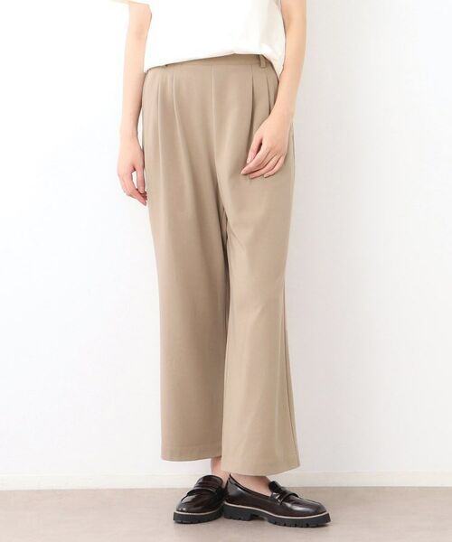 LAURA ASHLEY / ローラ アシュレイ パンツ | 【ストレッチ/ウエストゴム/毛羽立ちにくい】サイロドライギャバ トラウザー(ベージュ(052))