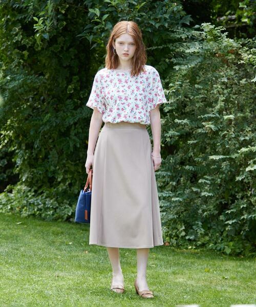 laura ashleyスカート上下セット ローラ アシュレイ LAURA ASHLEY 割繊シフォンプリーツスカート