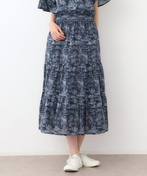 LAURA ASHLEY / ローラ アシュレイ ロング・マキシ丈スカート | 【ウエストゴム／コットン100％／同柄アイテムあり】ブレイスミス トワル柄 スカート | 詳細5