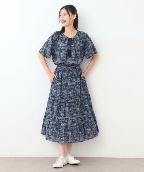 LAURA ASHLEY / ローラ アシュレイ ロング・マキシ丈スカート | 【ウエストゴム／コットン100％／同柄アイテムあり】ブレイスミス トワル柄 スカート | 詳細7