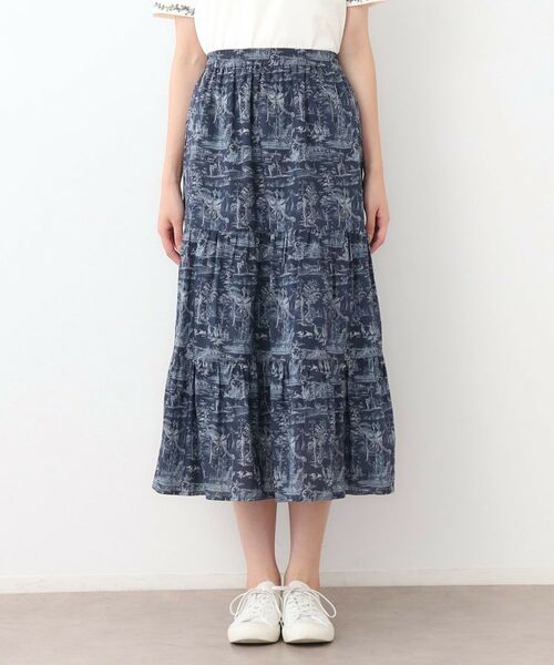 LAURA ASHLEY / ローラ アシュレイ ロング・マキシ丈スカート | 【ウエストゴム／コットン100％／同柄アイテムあり】ブレイスミス トワル柄 スカート | 詳細9