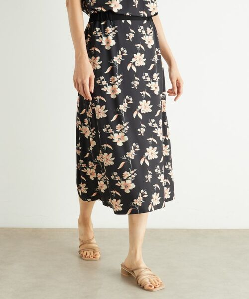 LAURA ASHLEY / ローラ アシュレイ スカート | 【洗える／ジャージ素材／同柄アイテムあり】ミラ柄スカート | 詳細1