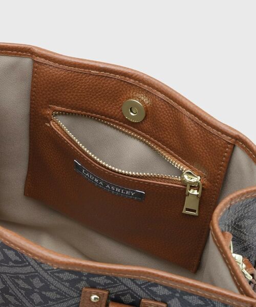 LAURA ASHLEY / ローラ アシュレイ トートバッグ | 【牛革/ショルダーベルト付き/Sサイズ】ミスタージョーンズ柄 バッグ | 詳細13