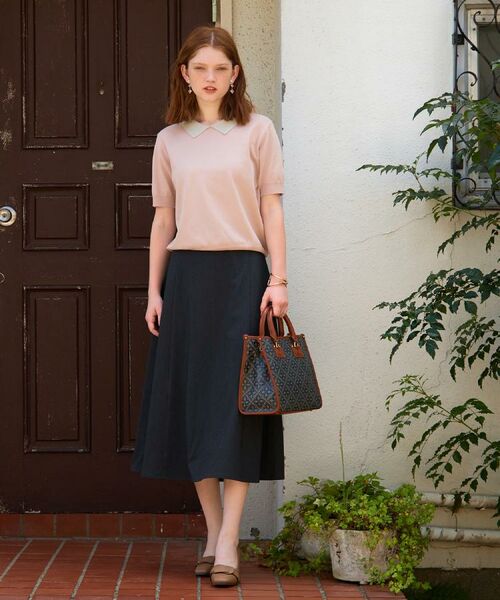 LAURA ASHLEY / ローラ アシュレイ トートバッグ | 【牛革/ショルダーベルト付き/Sサイズ】ミスタージョーンズ柄 バッグ | 詳細14