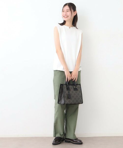 LAURA ASHLEY / ローラ アシュレイ トートバッグ | 【牛革/ショルダーベルト付き/Sサイズ】ミスタージョーンズ柄 バッグ | 詳細2