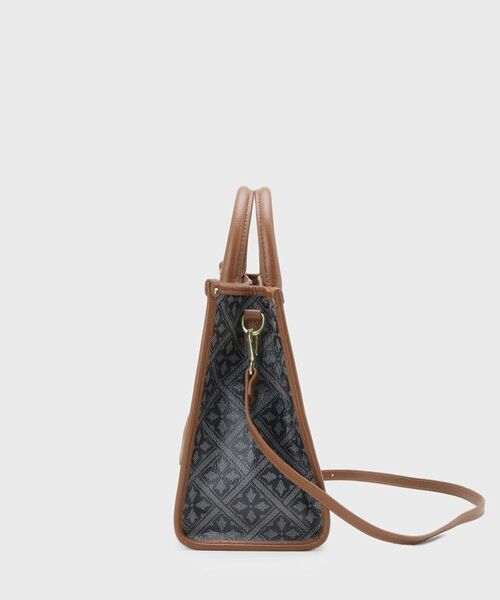 LAURA ASHLEY / ローラ アシュレイ トートバッグ | 【牛革/ショルダーベルト付き/Sサイズ】ミスタージョーンズ柄 バッグ | 詳細7