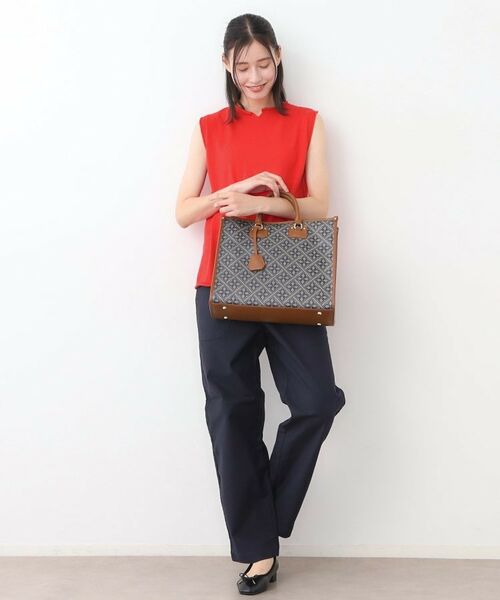 LAURA ASHLEY / ローラ アシュレイ トートバッグ | 【牛革/ショルダーベルト付き/Lサイズ】ミスタージョーンズ柄 バック | 詳細4