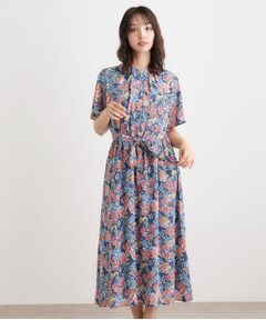 ローラアシュレイ マキシ丈 ストレッチワンピース 花柄 水玉 Aライン M ローラアシュレイ ロングワンピース 花柄 Aライン M - メルカリ