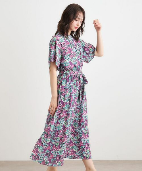 LAURA ASHLEY / ローラ アシュレイ ロング・マキシ丈ワンピース | 【WEB限定/洗える】ハニーボーン柄 ワンピース | 詳細1