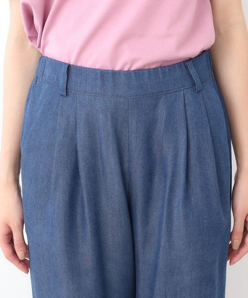 LAURA ASHLEY / ローラ アシュレイ デニムパンツ | 【STORY掲載!/ウエストゴム/タックあり】セルロースデニム イージーパンツ | 詳細12