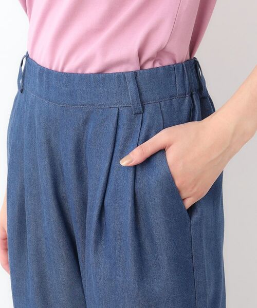 LAURA ASHLEY / ローラ アシュレイ デニムパンツ | 【STORY掲載!/ウエストゴム/タックあり】セルロースデニム イージーパンツ | 詳細14
