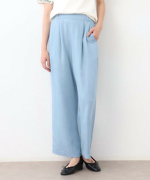 LAURA ASHLEY / ローラ アシュレイ デニムパンツ | 【STORY掲載!/ウエストゴム/タックあり】セルロースデニム イージーパンツ | 詳細2