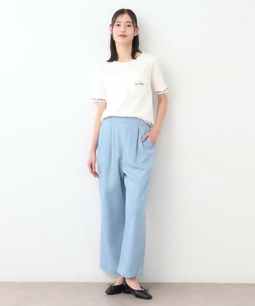 LAURA ASHLEY / ローラ アシュレイ デニムパンツ | 【STORY掲載!/ウエストゴム/タックあり】セルロースデニム イージーパンツ | 詳細3