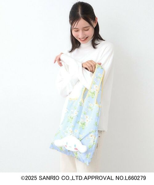 LAURA ASHLEY / ローラ アシュレイ エコバッグ | 【サンリオキャラクターズ コラボ】シナモロール×セルハムデイジー柄 パッカブルトートバッグ | 詳細1