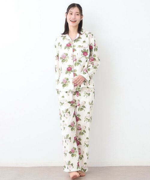 LAURA ASHLEY / ローラ アシュレイ ルームウェア | カミール柄 コットンプリントパジャマ | 詳細1