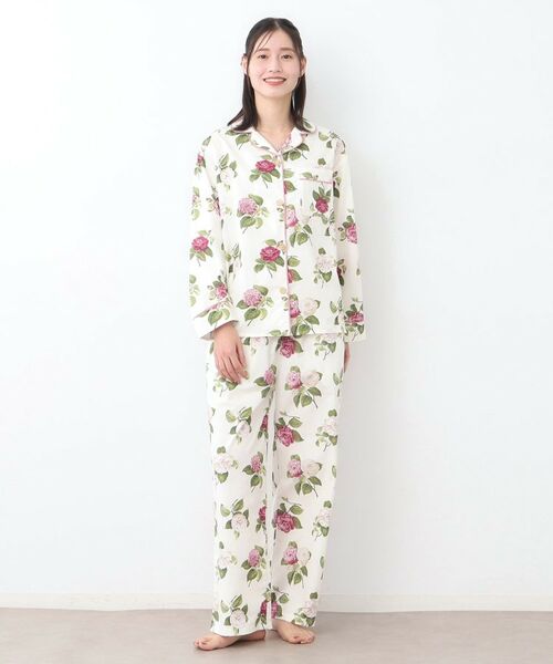 LAURA ASHLEY / ローラ アシュレイ ルームウェア | カミール柄 コットンプリントパジャマ | 詳細3