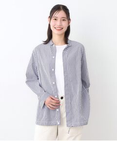 LAURA ASHLEY / ローラ アシュレイ シャツ・ブラウス | 【日本製/ワンマイルウエア】100番双糸使用 コットンオーバーシャツ