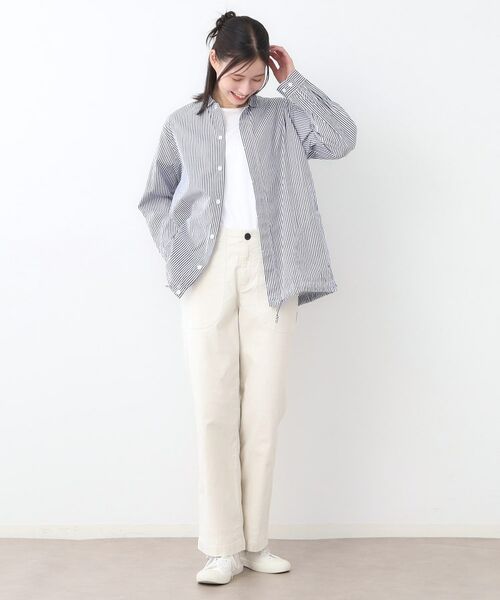 LAURA ASHLEY / ローラ アシュレイ シャツ・ブラウス | 【日本製/ワンマイルウエア】100番双糸使用 コットンオーバーシャツ | 詳細7