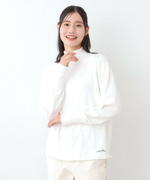 LAURA ASHLEY / ローラ アシュレイ ニット・セーター | 【日本製/ワンマイルウエア】コンパクトヤーン ハイネックプルオーバー | 詳細1