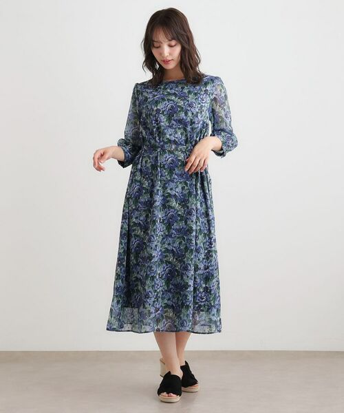 LAURA ASHLEY / ローラ アシュレイ ロング・マキシ丈ワンピース | 【WEB限定カラーあり／洗える／同柄アイテムあり】ケラウェイ柄 ドビーワンピース | 詳細10