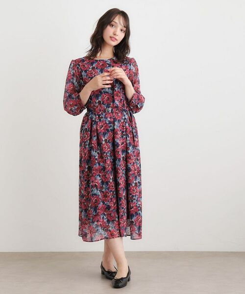 LAURA ASHLEY / ローラ アシュレイ ロング・マキシ丈ワンピース | 【WEB限定カラーあり／洗える／同柄アイテムあり】ケラウェイ柄 ドビーワンピース | 詳細2