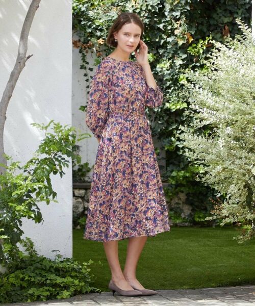 LAURA ASHLEY / ローラ アシュレイ ロング・マキシ丈ワンピース | 【WEB限定カラーあり／洗える／同柄アイテムあり】ケラウェイ柄 ドビーワンピース | 詳細24