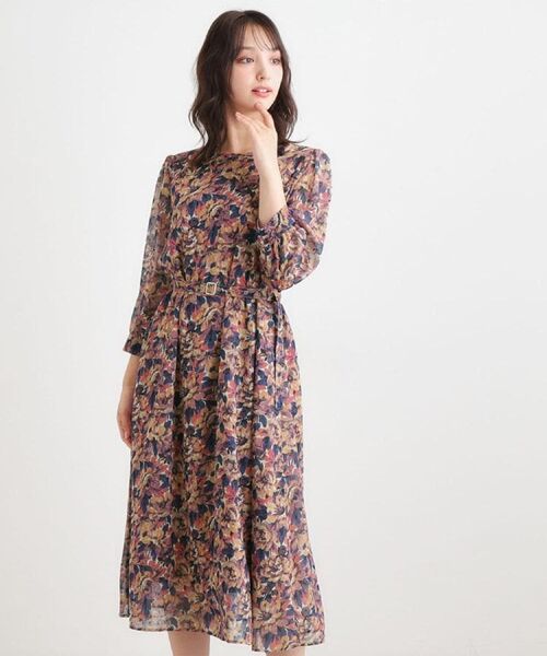 LAURA ASHLEY / ローラ アシュレイ ロング・マキシ丈ワンピース | 【WEB限定カラーあり／洗える／同柄アイテムあり】ケラウェイ柄 ドビーワンピース | 詳細25