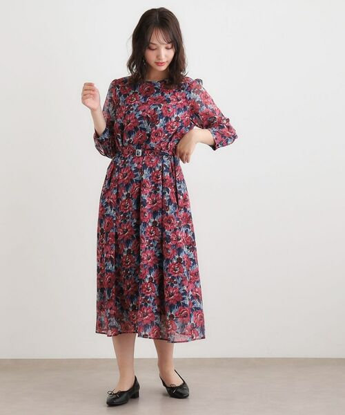 LAURA ASHLEY / ローラ アシュレイ ロング・マキシ丈ワンピース | 【WEB限定カラーあり／洗える／同柄アイテムあり】ケラウェイ柄 ドビーワンピース | 詳細3