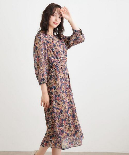 LAURA ASHLEY / ローラ アシュレイ ロング・マキシ丈ワンピース | 【WEB限定カラーあり／洗える／同柄アイテムあり】ケラウェイ柄 ドビーワンピース | 詳細5