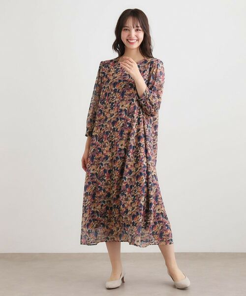LAURA ASHLEY / ローラ アシュレイ ロング・マキシ丈ワンピース | 【WEB限定カラーあり／洗える／同柄アイテムあり】ケラウェイ柄 ドビーワンピース | 詳細6