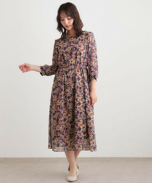 LAURA ASHLEY / ローラ アシュレイ ロング・マキシ丈ワンピース | 【WEB限定カラーあり／洗える／同柄アイテムあり】ケラウェイ柄 ドビーワンピース | 詳細7