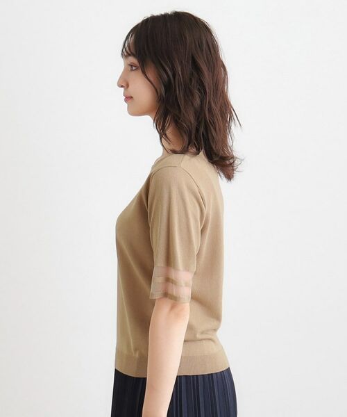 LAURA ASHLEY / ローラ アシュレイ ニット・セーター | 【シアーラインスリーブ／ラメ／アンサンブル可】プルオーバーニット | 詳細10