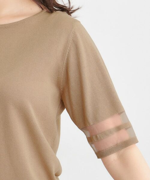 LAURA ASHLEY / ローラ アシュレイ ニット・セーター | 【シアーラインスリーブ／ラメ／アンサンブル可】プルオーバーニット | 詳細13