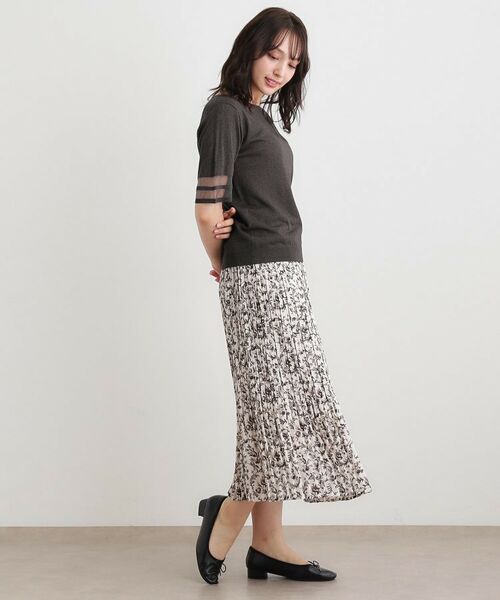 LAURA ASHLEY / ローラ アシュレイ ニット・セーター | 【シアーラインスリーブ／ラメ／アンサンブル可】プルオーバーニット | 詳細3