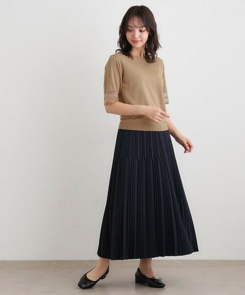 LAURA ASHLEY / ローラ アシュレイ ニット・セーター | 【シアーラインスリーブ／ラメ／アンサンブル可】プルオーバーニット | 詳細6