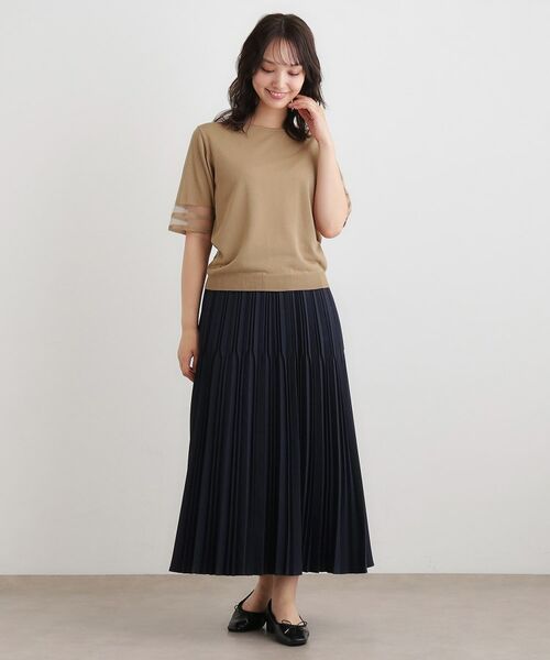 LAURA ASHLEY / ローラ アシュレイ ニット・セーター | 【シアーラインスリーブ／ラメ／アンサンブル可】プルオーバーニット | 詳細7