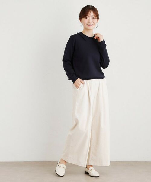 LAURA ASHLEY / ローラ アシュレイ ニット・セーター | 【シーウール】フリルカラーニットプルオーバー | 詳細14