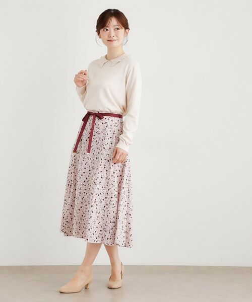 LAURA ASHLEY / ローラ アシュレイ ニット・セーター | 【シーウール】フリルカラーニットプルオーバー | 詳細2