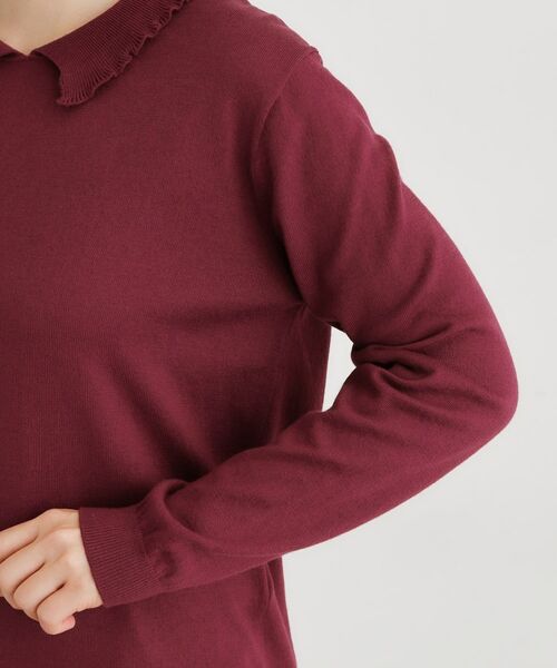 LAURA ASHLEY / ローラ アシュレイ ニット・セーター | 【シーウール】フリルカラーニットプルオーバー | 詳細21