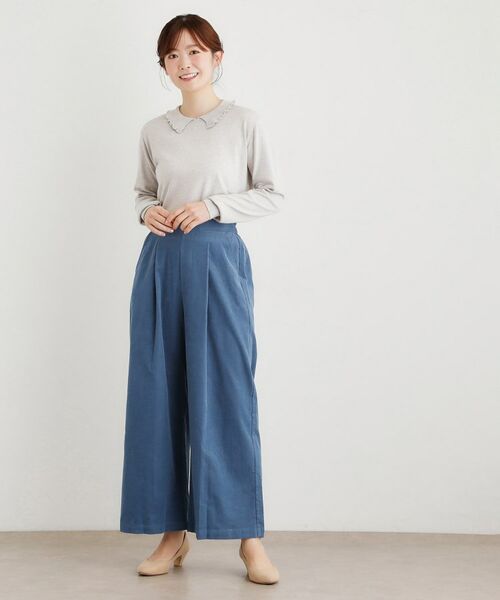 LAURA ASHLEY / ローラ アシュレイ ニット・セーター | 【シーウール】フリルカラーニットプルオーバー | 詳細7