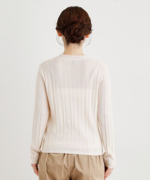 LAURA ASHLEY / ローラ アシュレイ ニット・セーター | 【シーウール】透かし編み プルオーバーニット | 詳細19