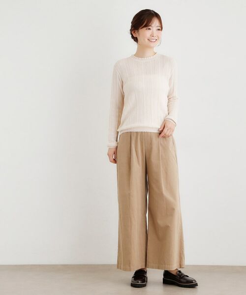 LAURA ASHLEY / ローラ アシュレイ ニット・セーター | 【シーウール】透かし編み プルオーバーニット | 詳細2