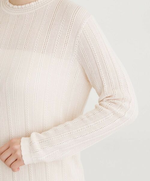 LAURA ASHLEY / ローラ アシュレイ ニット・セーター | 【シーウール】透かし編み プルオーバーニット | 詳細21